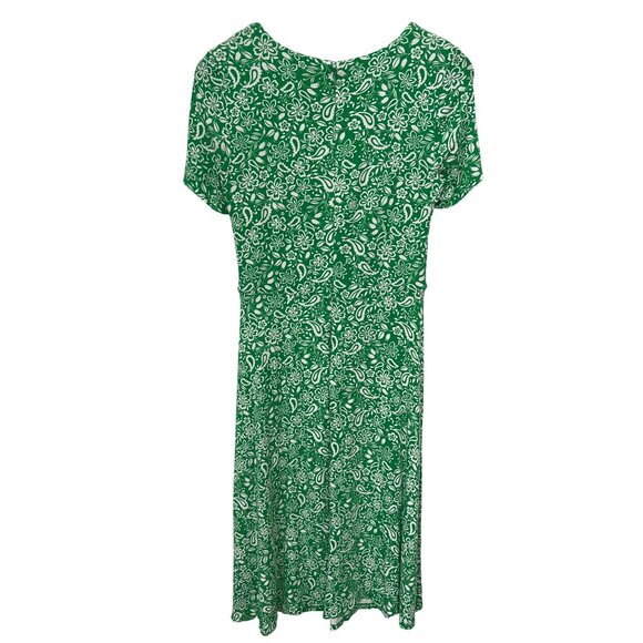 Hobbs London Suzannah Midi Dress Size 6 Floral Print Cinched V Neck Short Sleeve - Picture 3 of 10